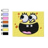 Face of SpongeBob SquarePants Embroidery Design